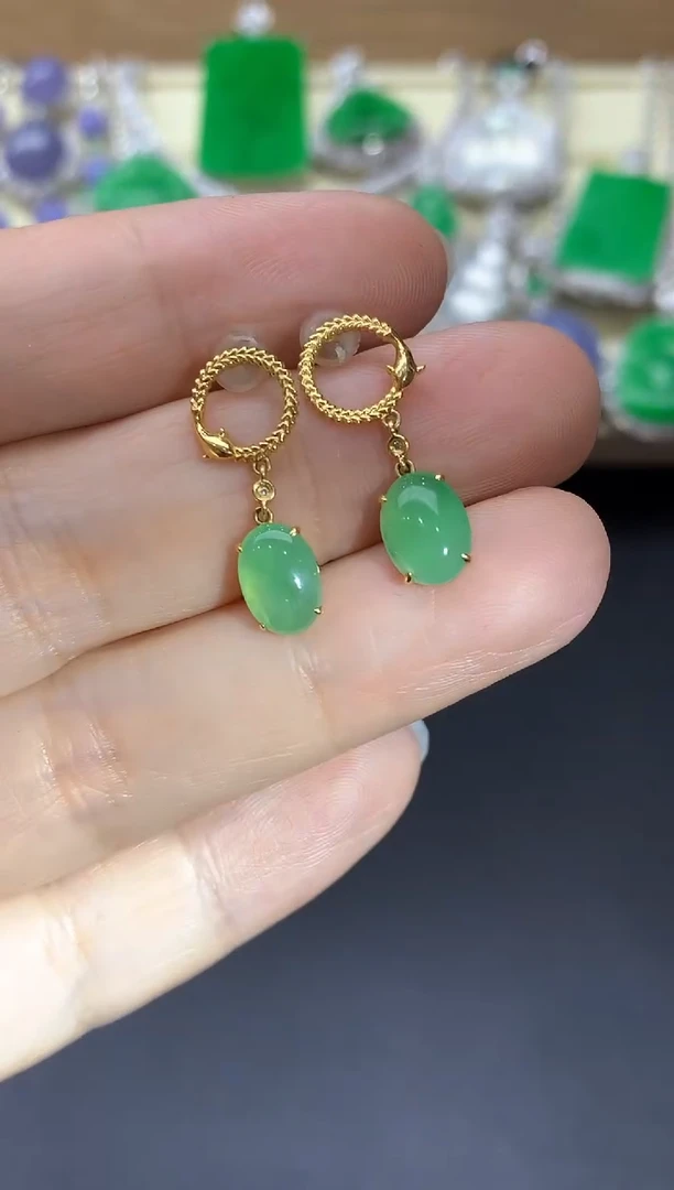 颈饰18K金镶嵌翡翠455中国好珍宝