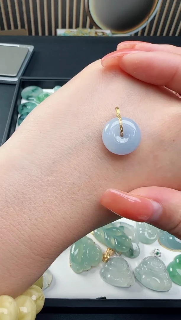 【闪购商品】翡翠颈饰18K金镶嵌TZG0120038