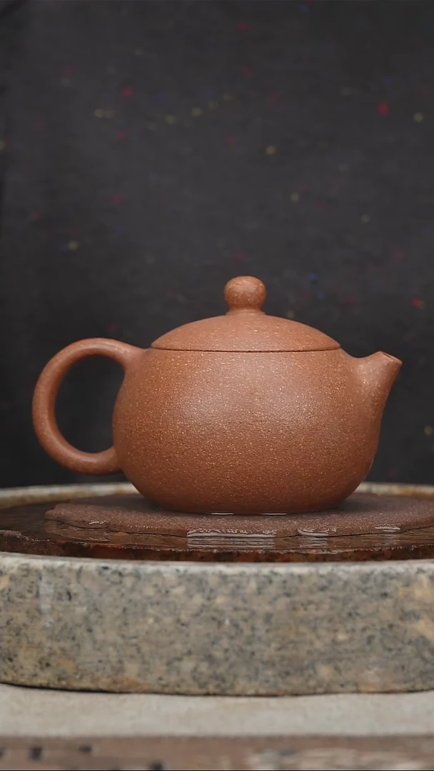 【闪购商品】紫砂茶壶宜兴原矿无添加冷金黄西施240cc