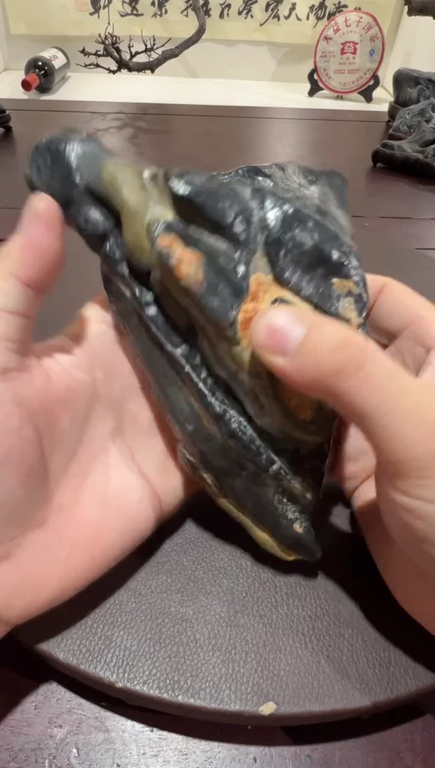 金*子意境典雅砚台烟缸摆件