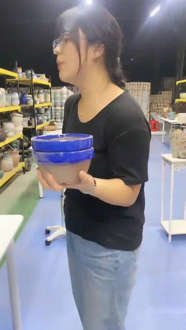 宜兴紫砂粗陶花盆