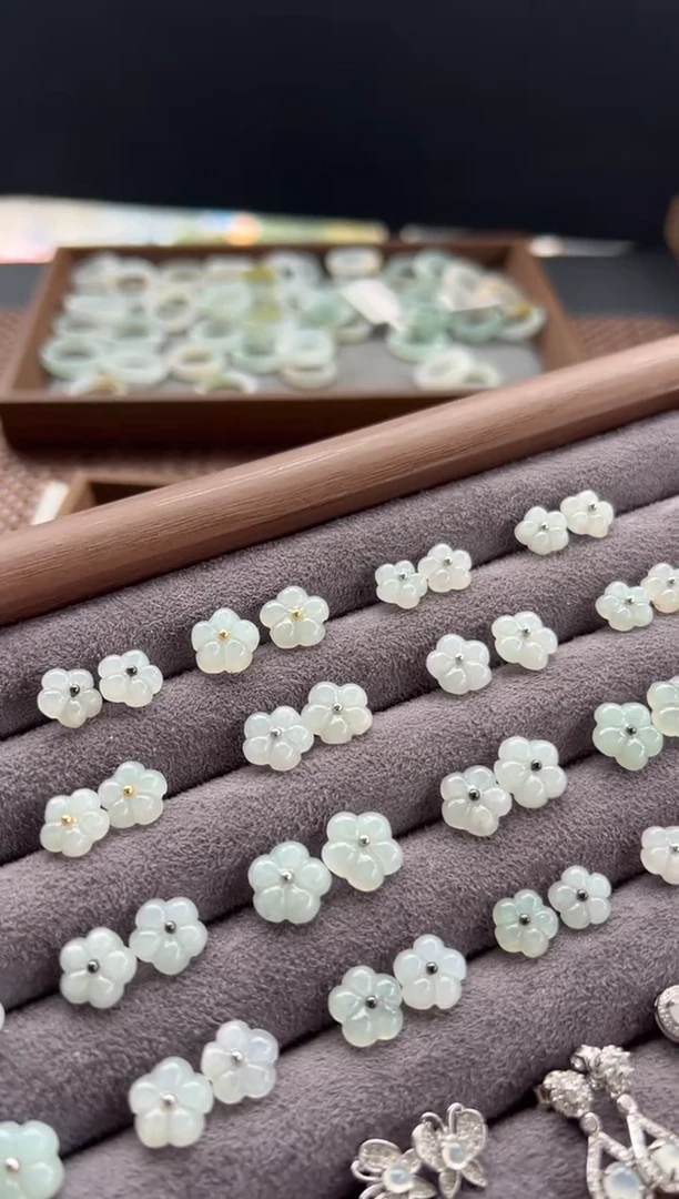 【闪购商品】翡翠耳饰未镶嵌607买断多样性发一找客服备注颜色