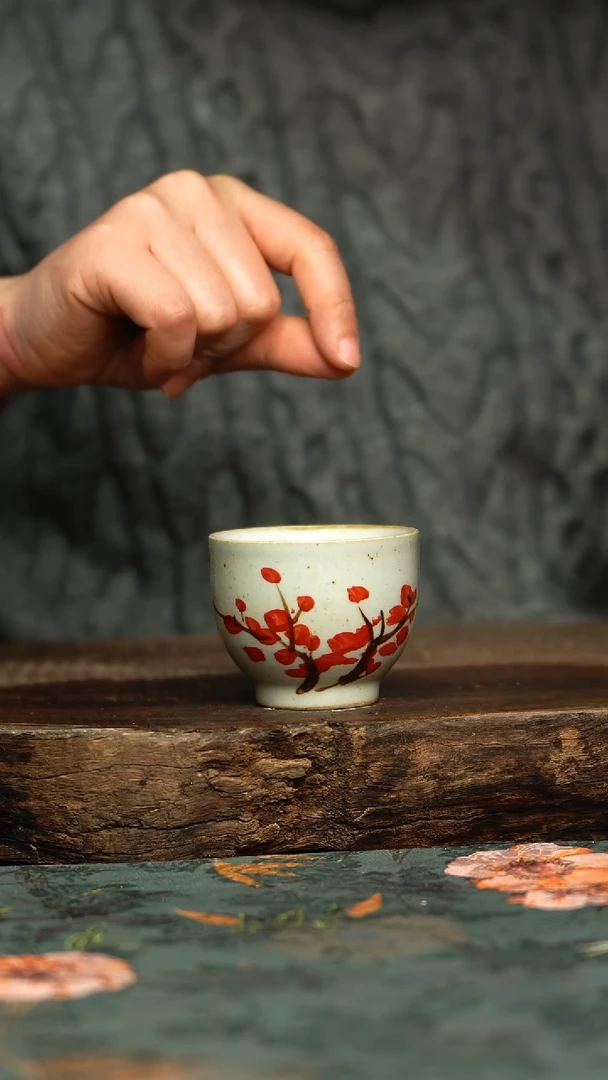 【闪购商品】杯釉下彩手工手绘同款陶器