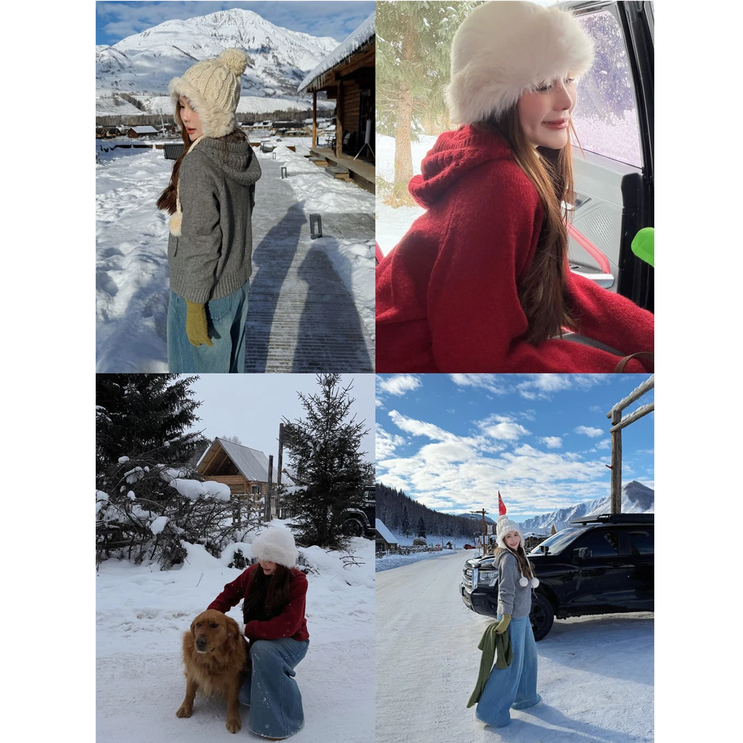 YPP!【温暖前奏】超有氛围感 韩系软软糯糯简约连帽套头针织毛衣