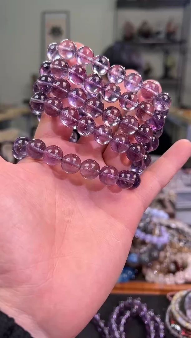 【闪购商品】紫晶手链未镶嵌12+mm巴西紫水晶手串（多样性发其一）