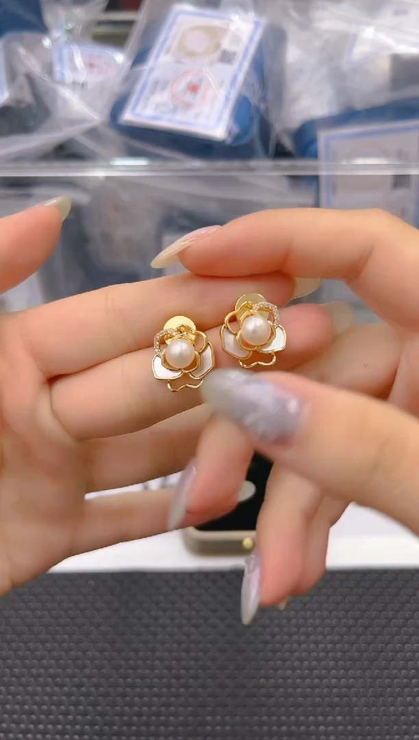 未镶嵌淡水珍珠耳饰ed1233