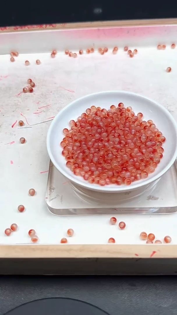 未镶嵌南红玛瑙珠宝半成品冰飘花N17卡4mm散珠60颗