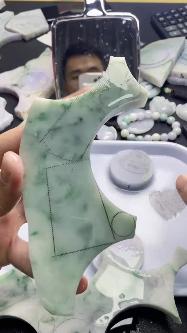 裸石翡翠天然缅甸A货【海】A17