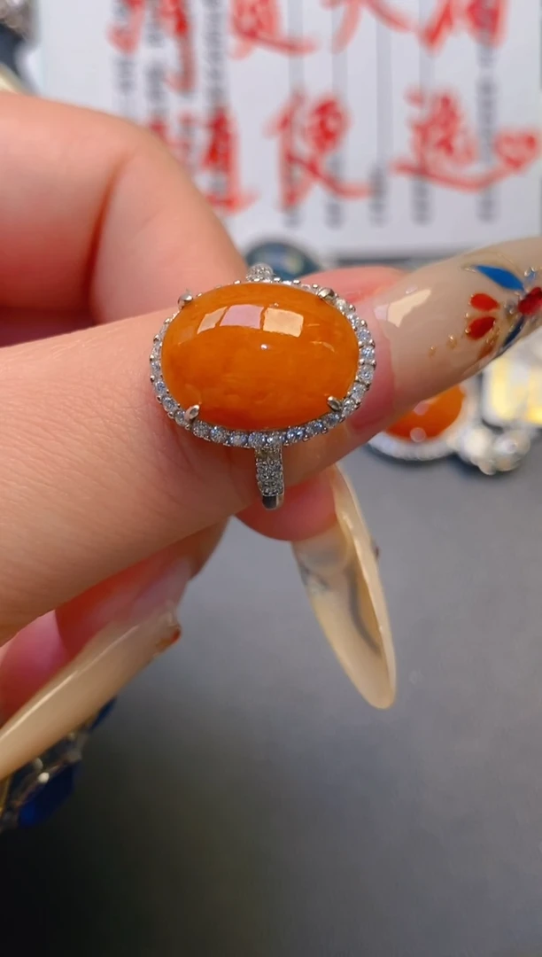 【闪购商品】翡翠耳饰银S925镶嵌天然A货翡翠1