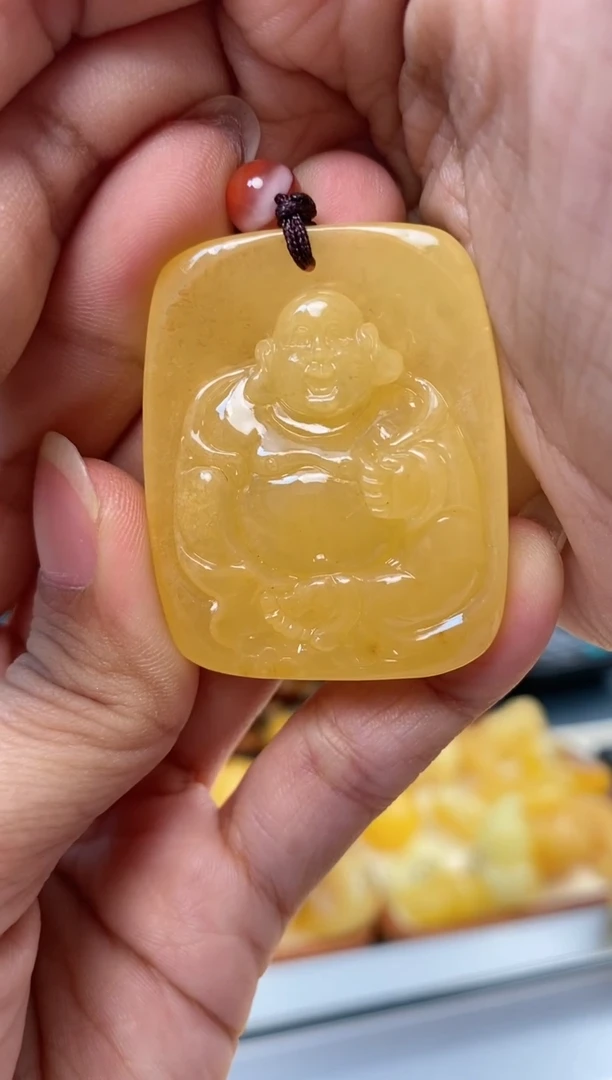 【闪购商品】蜜蜡裸石未镶嵌天然琥珀蜜蜡弥勒佛