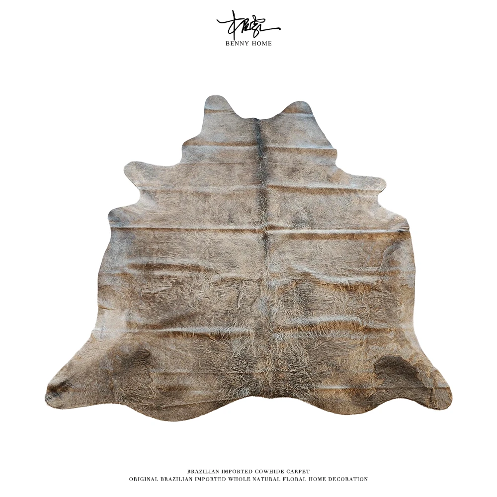 【本尼家】P273轻奢北欧风整张牛皮地毯210*190cm