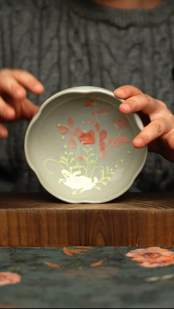 杯釉下彩手工手绘同款陶器
