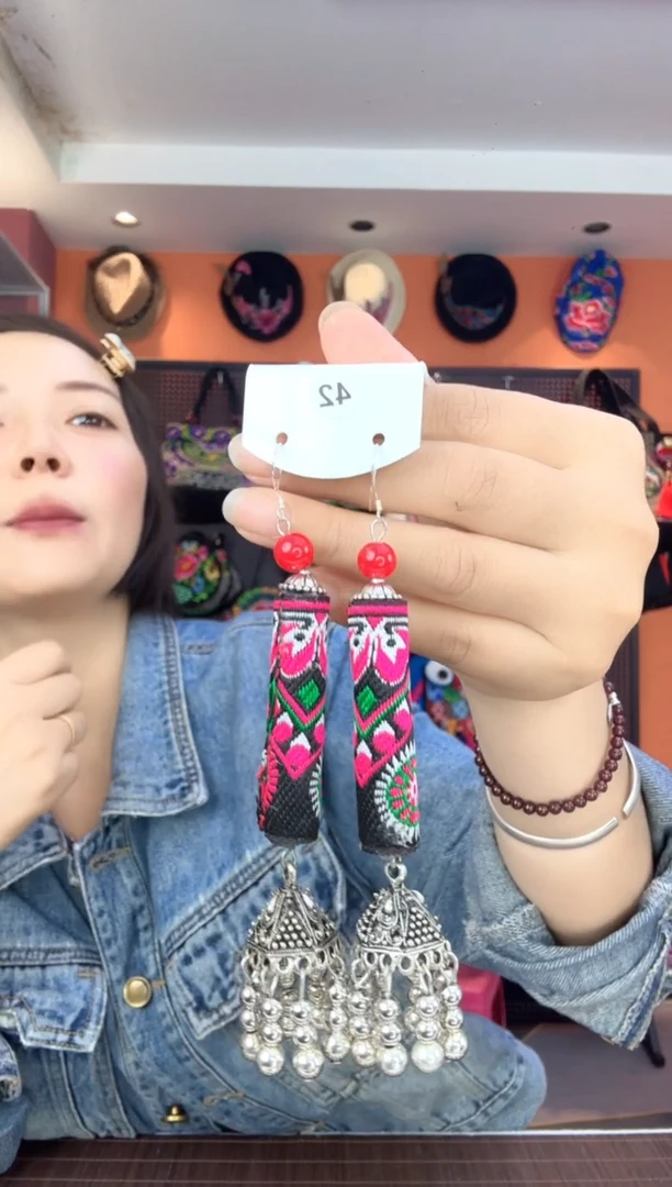 织绣机器刺绣耳环