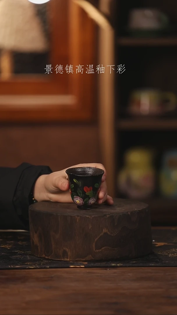 陶瓷景德镇高温釉下手绘陶瓷@L020@