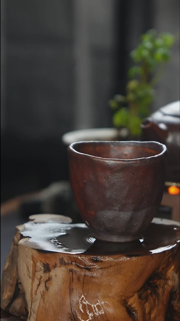 紫砂全手工大手捏杯
