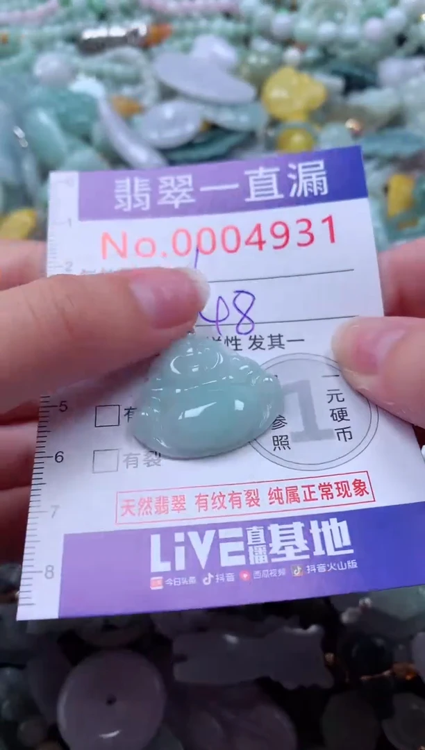 翡翠未镶嵌吊坠(不含链)4931