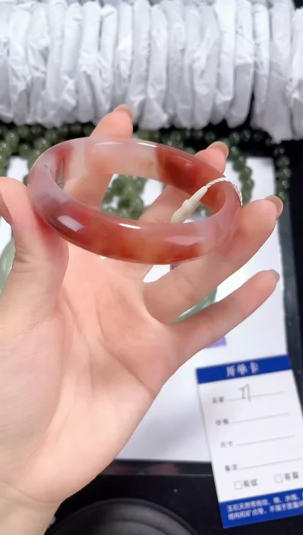 未镶嵌金丝玉石英质玉077 桃花酿 56-57