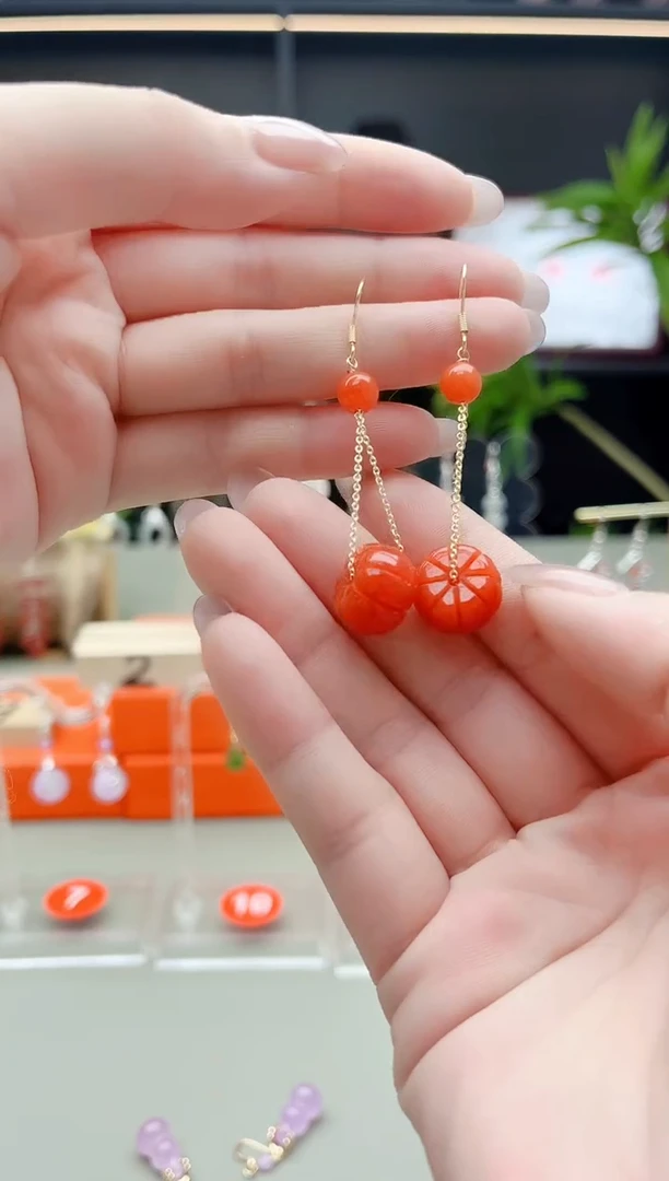 未镶嵌耳钉玛瑙/玉髓317