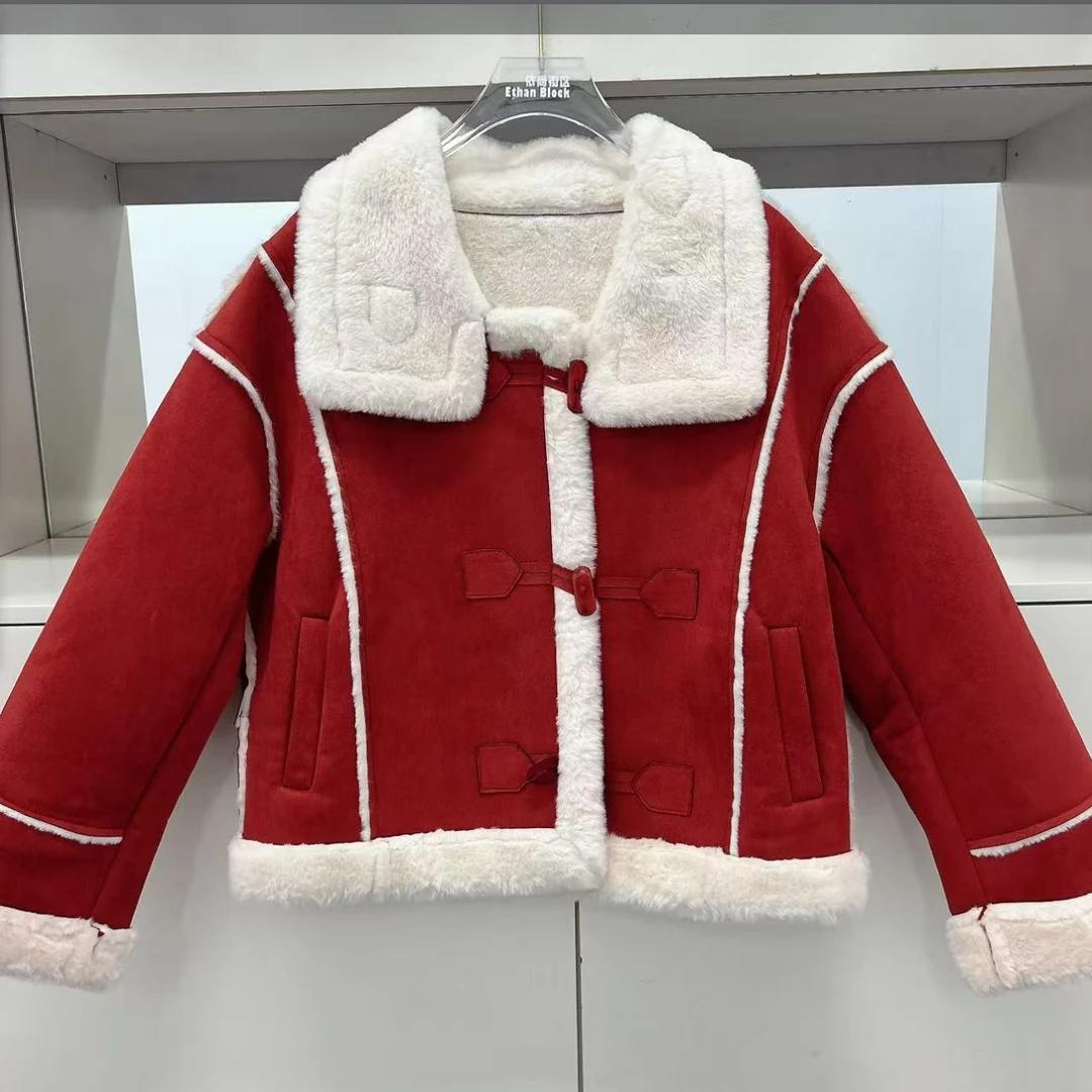 【小橱专享】R5350003 时尚气质优雅休闲颗粒绒外套女 0003