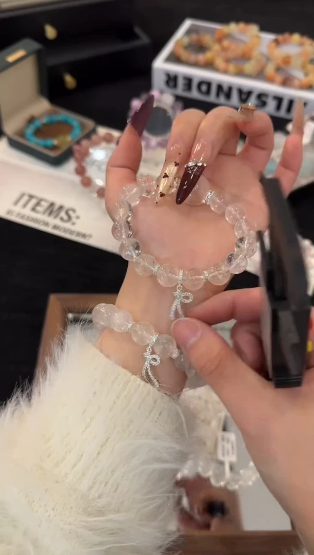 合金手链水晶白阿赛x3684