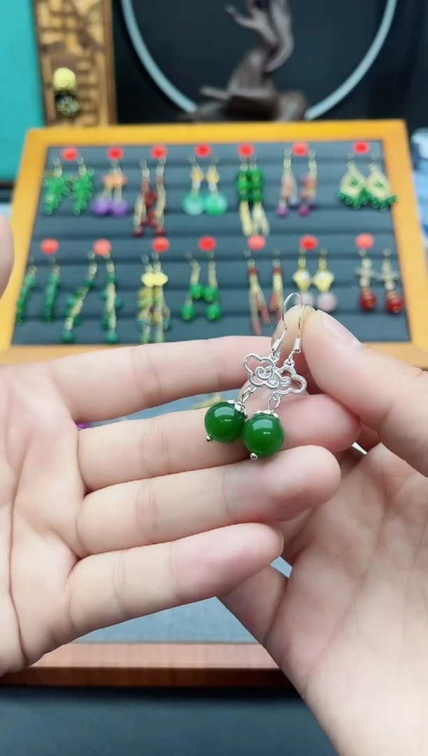 【闪购商品】玛瑙/玉髓耳钉银S925镶嵌532000