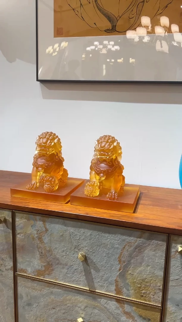 【闪购商品】茶宠DML001-大狮子艺术摆件左右一组