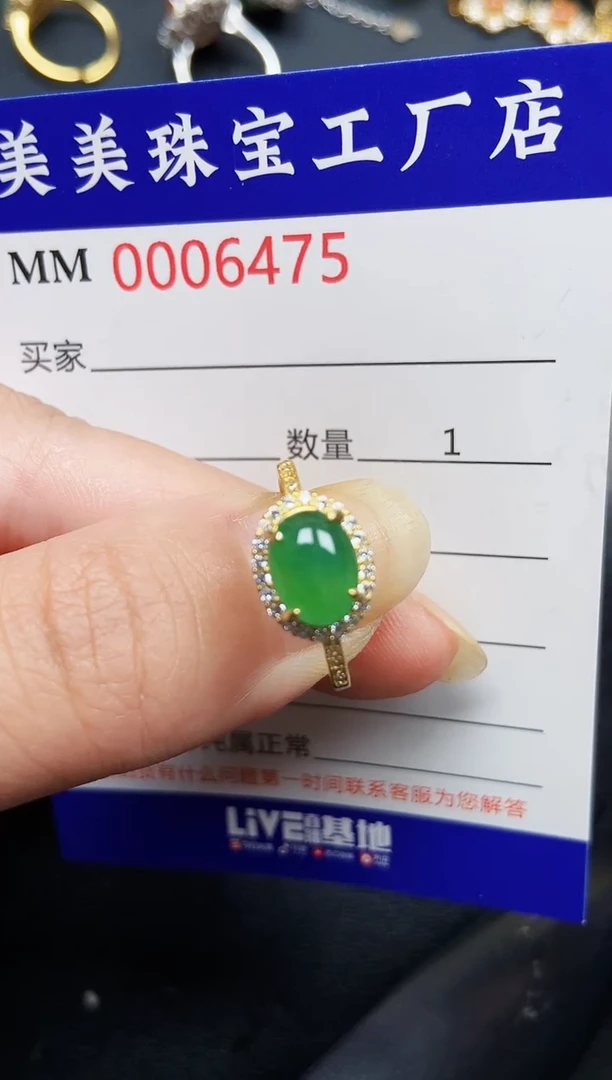 翡翠银S925镶嵌颈饰6475