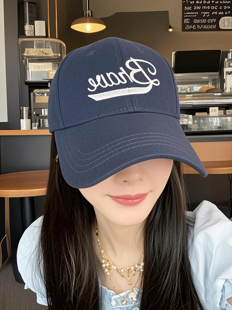 2025夏季男女通用大头围显脸小宽檐硬顶休闲夏天棒球帽防晒鸭舌帽