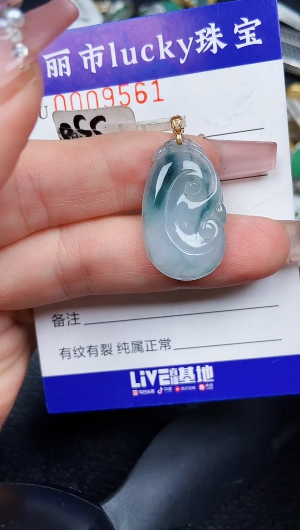 翡翠18K金镶嵌颈饰956118k