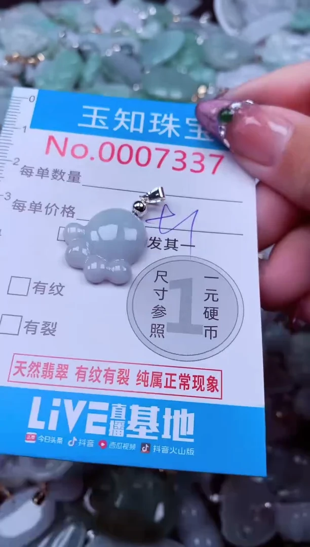 吊坠(不含链)未镶嵌翡翠7337