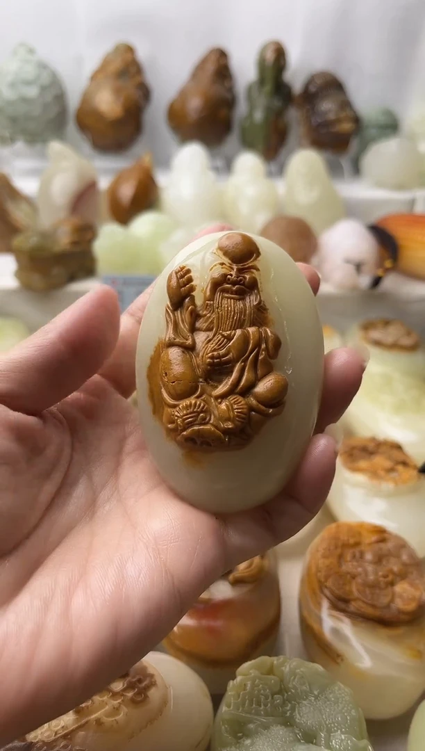 石材方解石棉纹正常不退换寿星微瑕