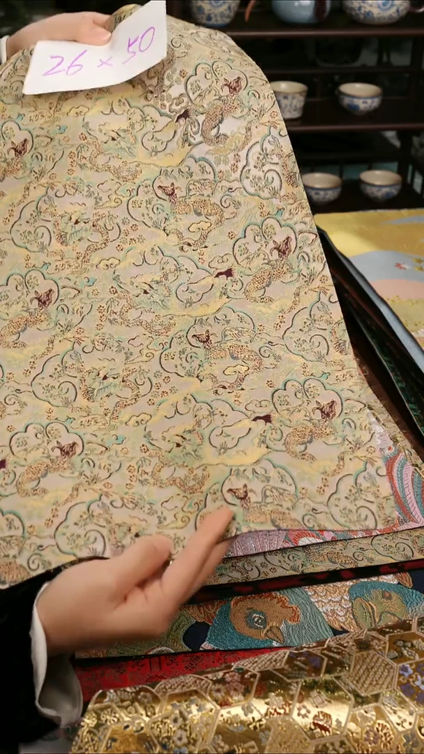 【龙纹单面】中国风干泡织锦茶席26*50