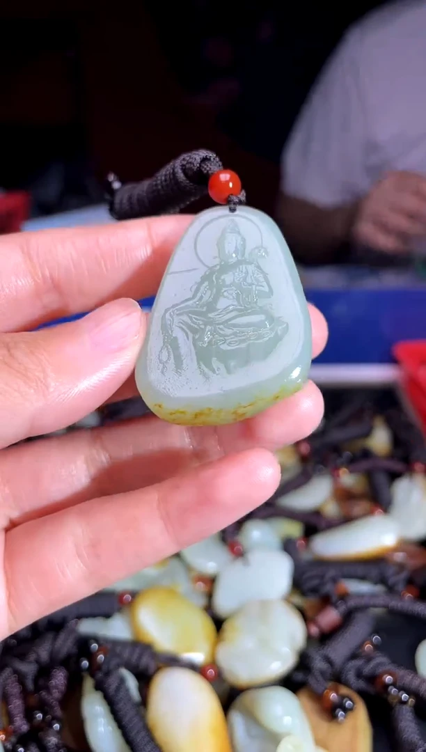 和田玉未镶嵌挂件1