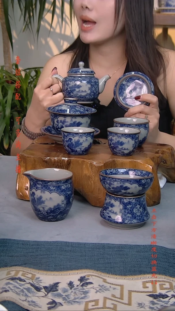 简装家用款8件套 老陶泥开片纹陶瓷茶具