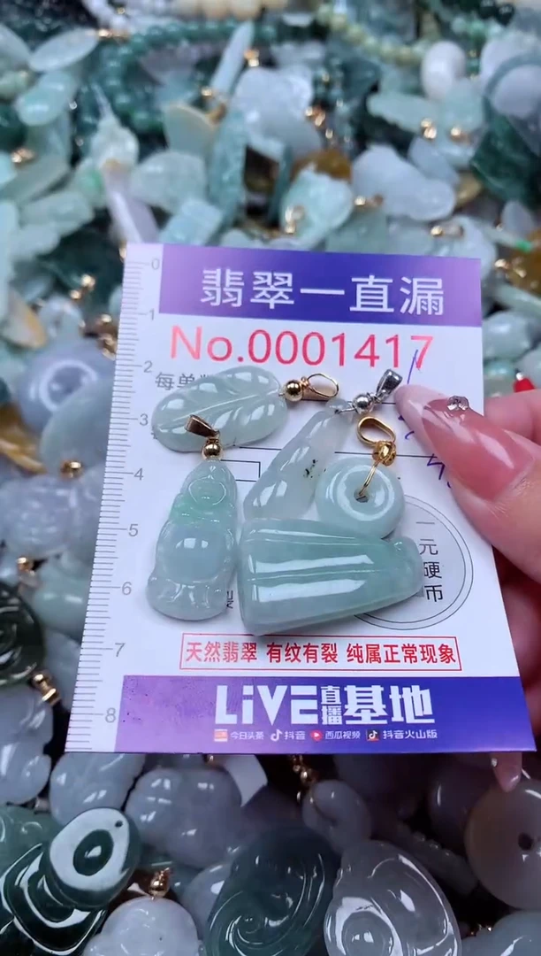 翡翠未镶嵌吊坠(不含链)1417