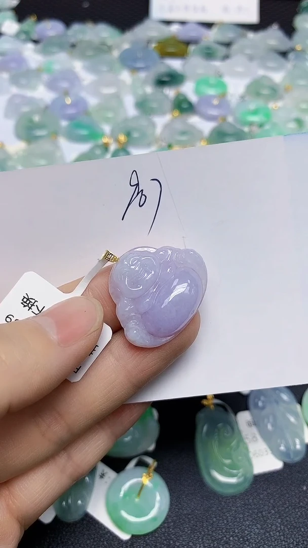 颈饰18K金镶嵌翡翠天然缅甸翡翠A货翡翠百元以上9元证书费自理