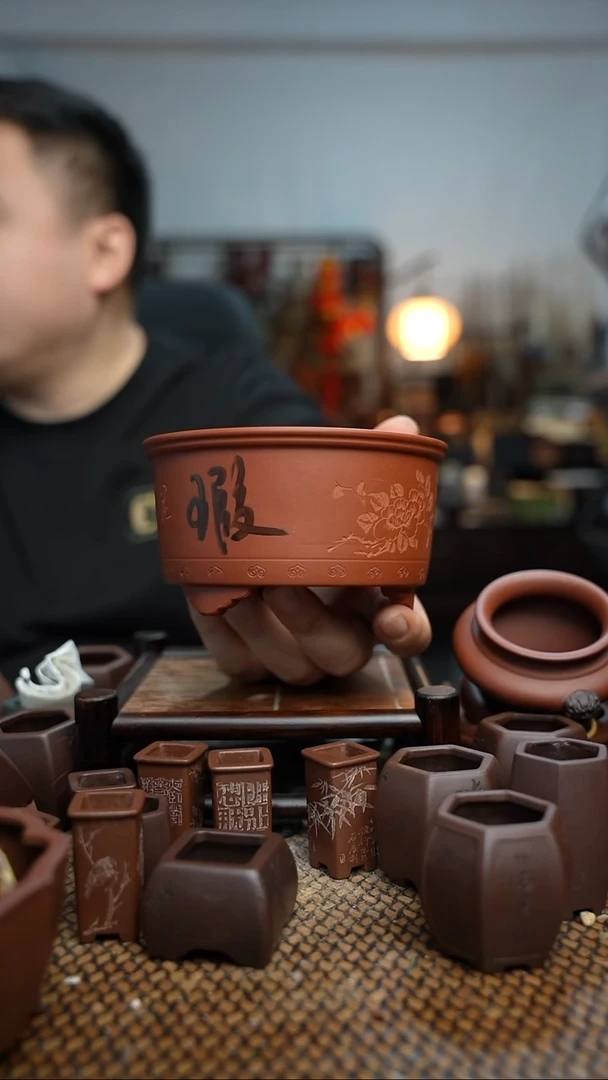 紫砂花盆長木軒精品紫砂
