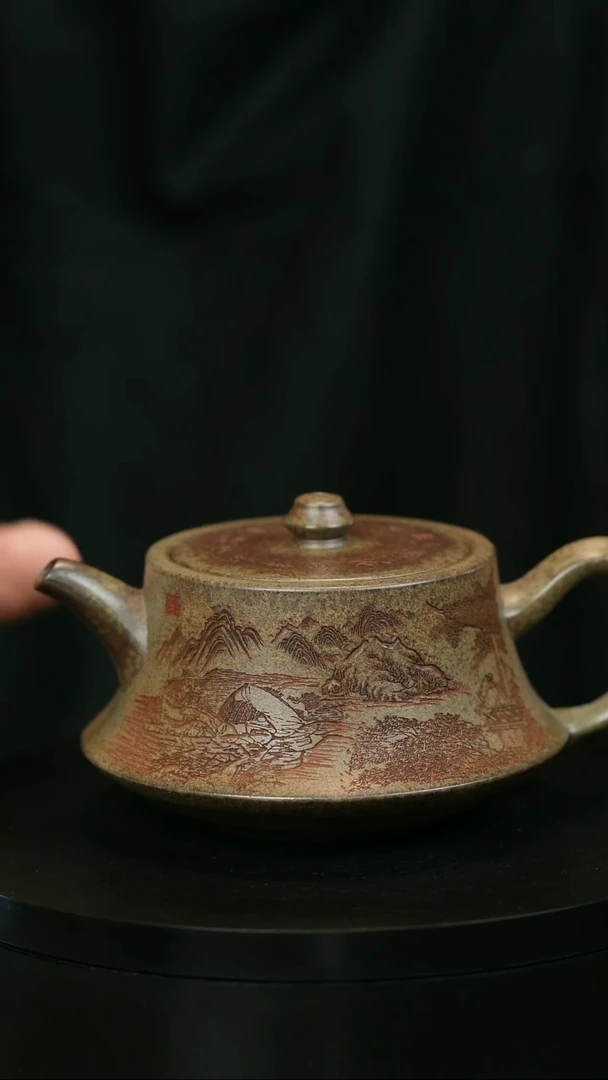 茶壶紫砂噢*噶H2015李琴段泥山水柱础