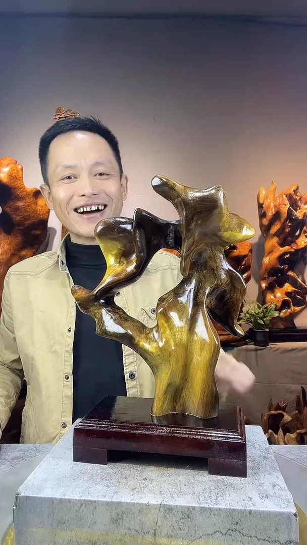 金丝楠何*华小叶桢楠随行摆件61