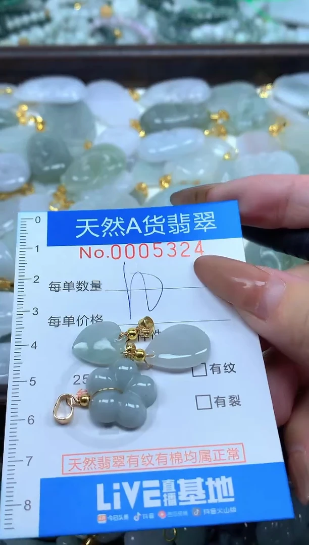颈饰未镶嵌翡翠净货挂件-5324