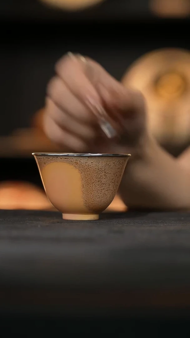 金丝楠木落灰敛口杯50ml