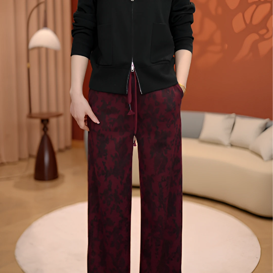 国潮织花显瘦直筒裤【241/庄/心/】