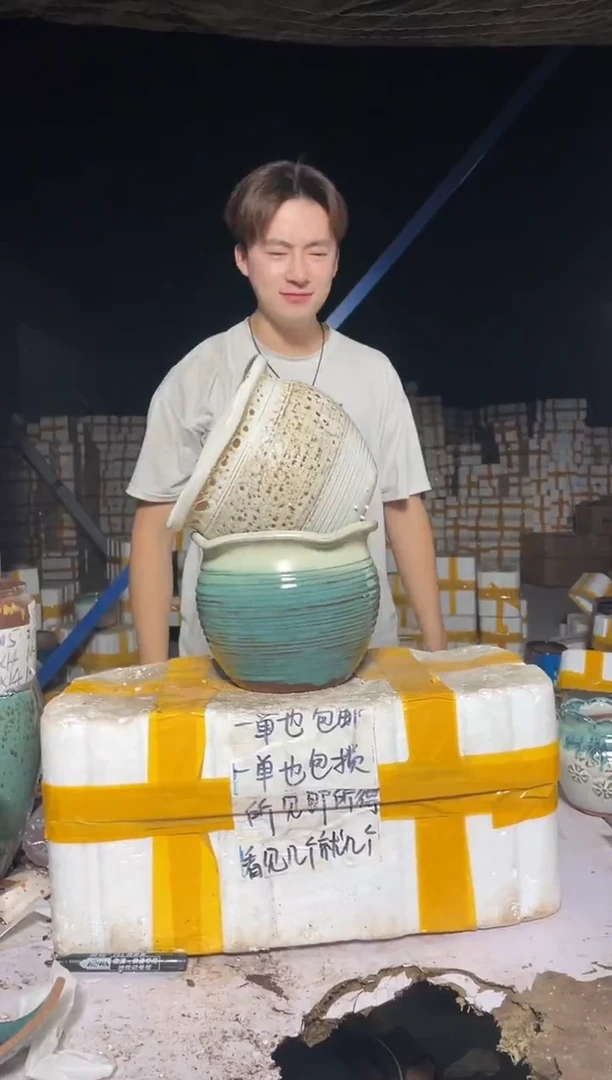 紫砂花盆宜兴紫砂粗陶花盆19*17