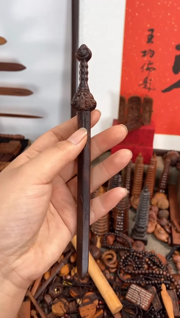 【闪购商品】木桃木19公分天师剑发簪冰