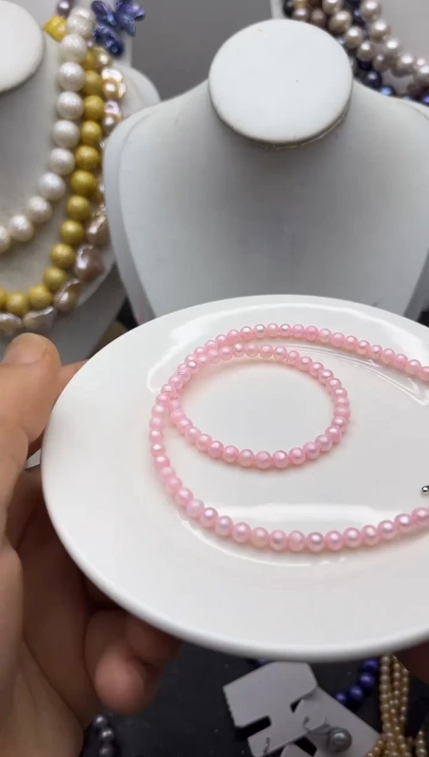 淡水珍珠钛钢颈饰1