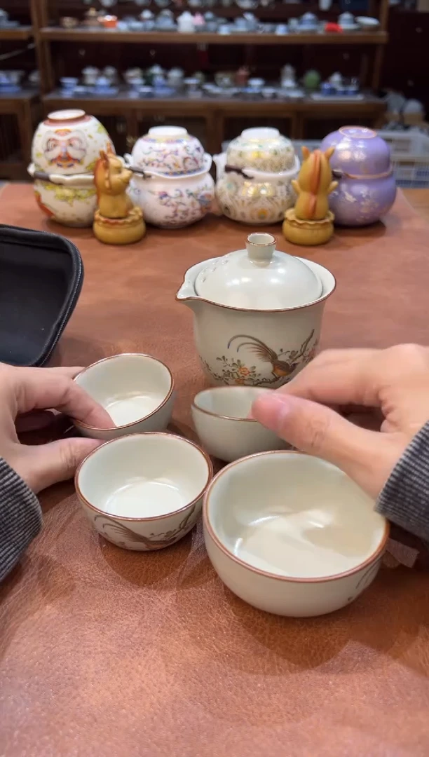 真的很便宜会开片的旅行茶具