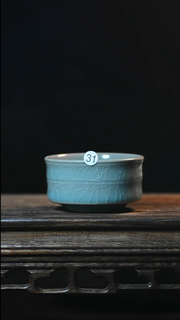31号竹节杯微瑕清凉寺汝瓷