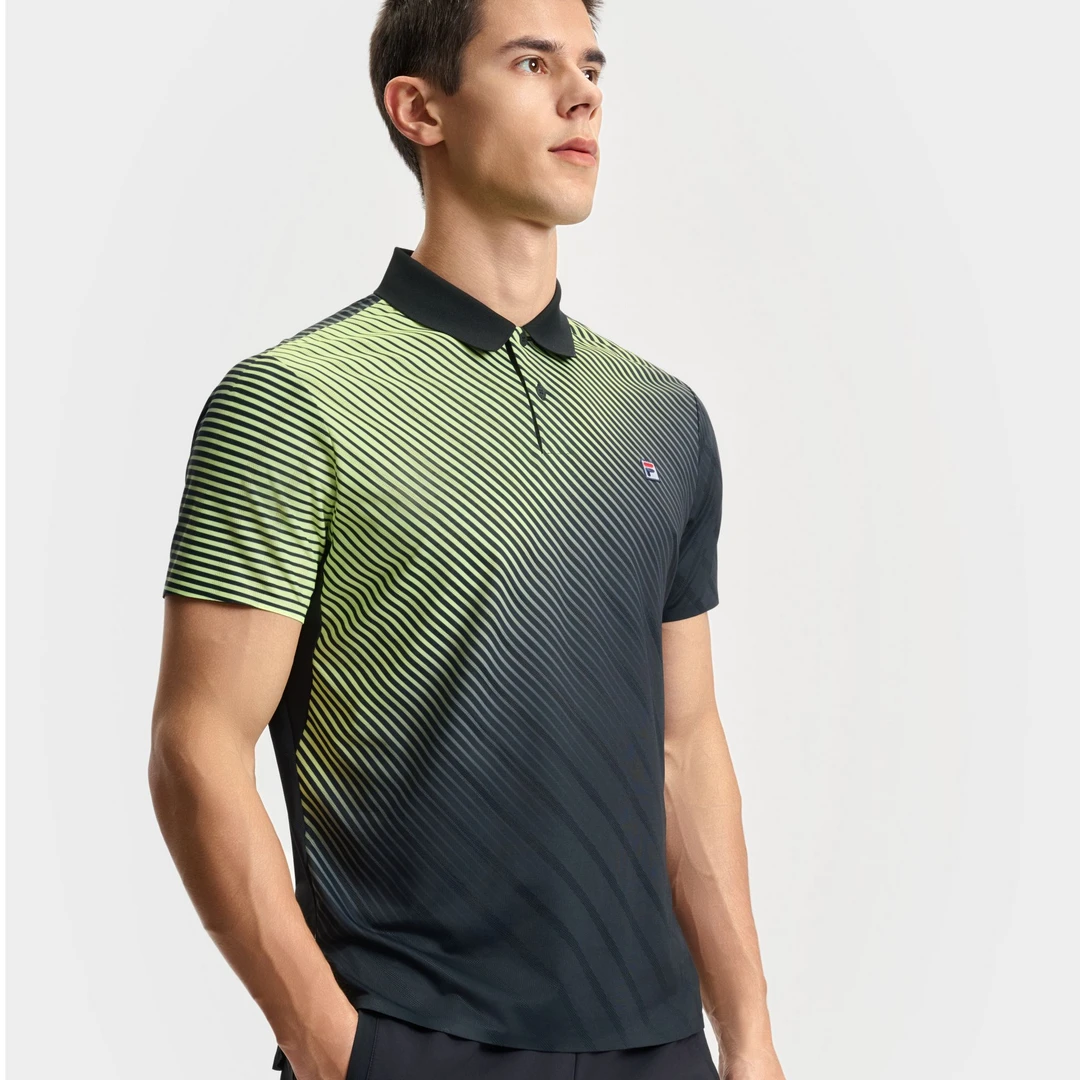 Fila/斐乐男子【满印针织短袖POLO衫】新款运动舒适短T A11M523101F