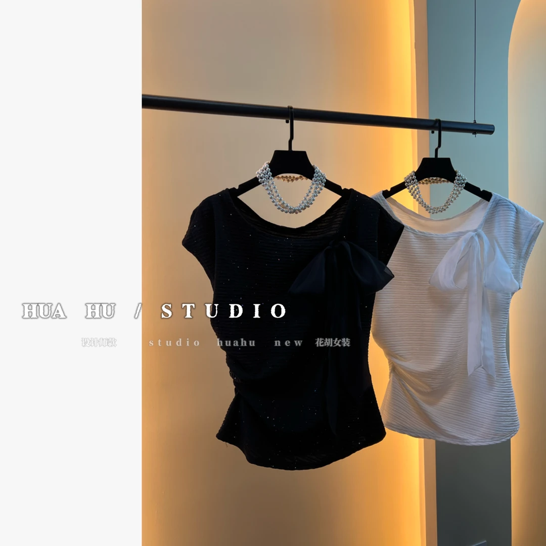 【花嫁】 小众设计师款 小高定 蝴蝶结显瘦洋气上衣