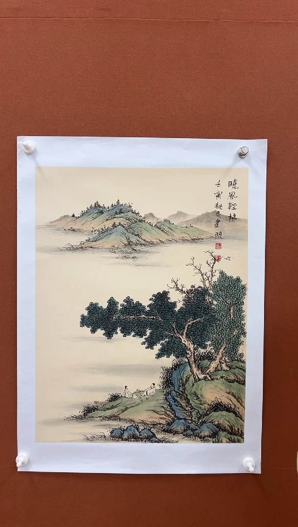 国画童建明3平尺工笔山水